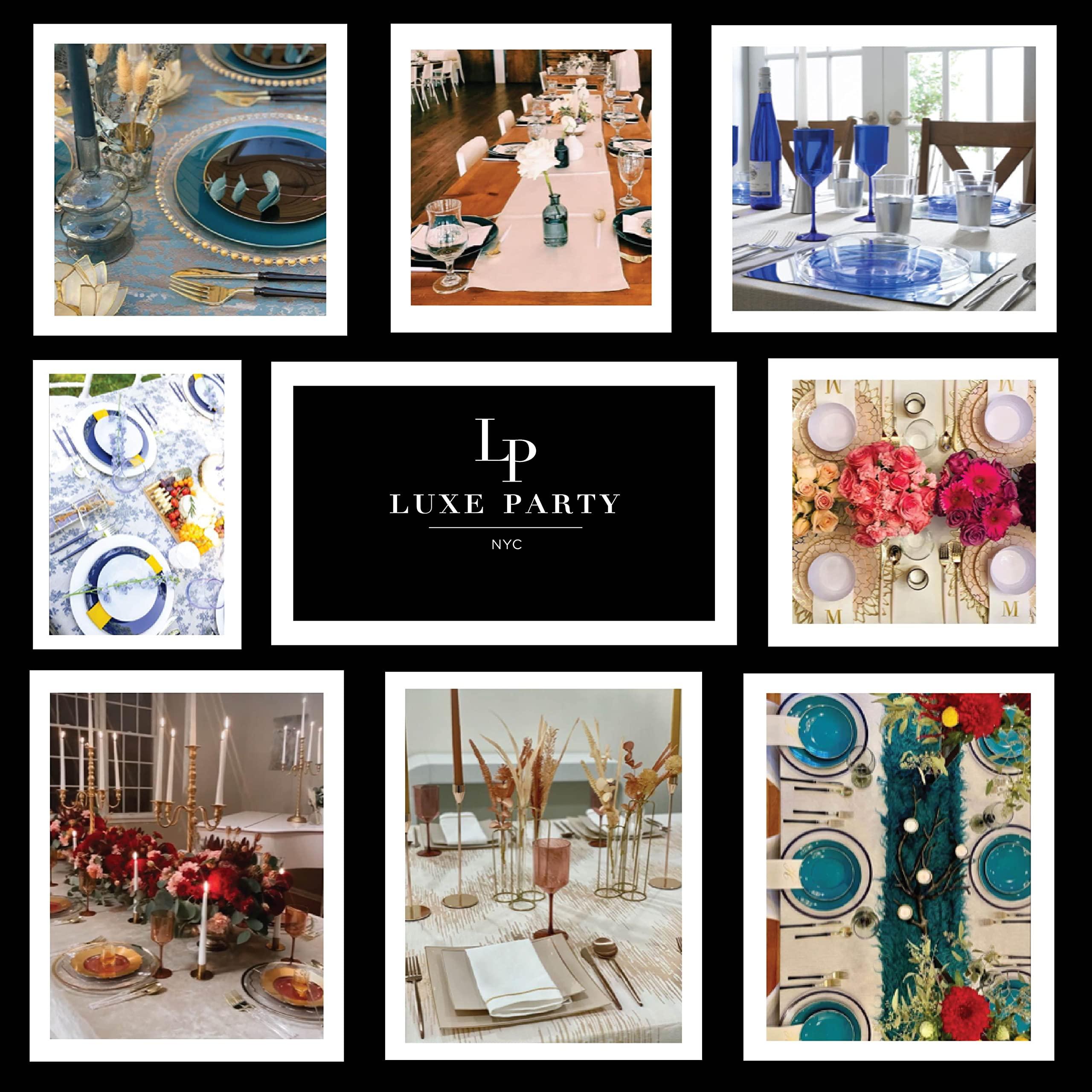 LUXE PARTY Luxe Party 112 Pack Monogram Napkins | Letter R Initial | Disposable | Premium Airlaid | Linen Feel | Decorative Table Setting | Guest Towel Napkin | White and Gold