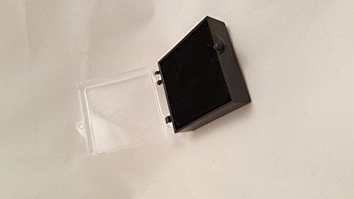 LeeMark 6 Black Plastic Lapel Pin Presentation Display Case Hinged Arcrylic Box 1 5/8 sq