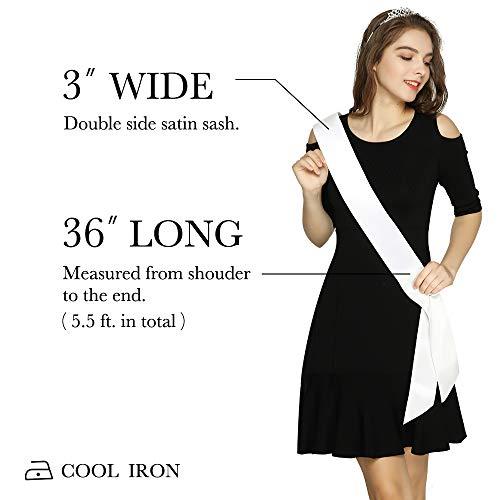 ADBetty 50 and Fabulous Sash, 50th Birthday Sash Fabulous 50 Sash Birthday Party Favors, Supplies and Decorations (White/Gold)