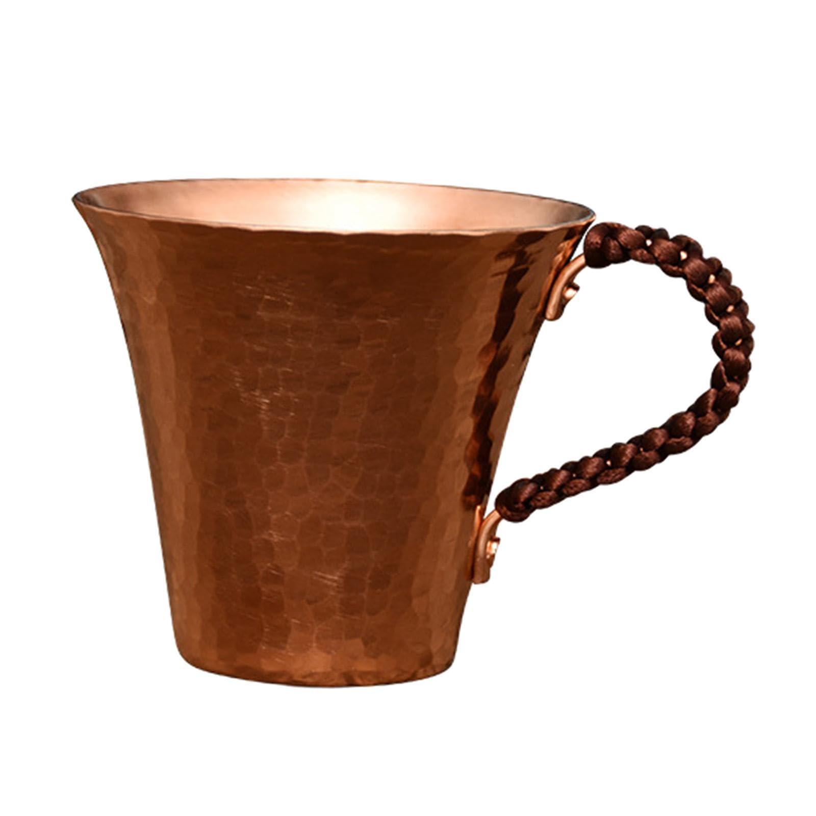 Llazsybz Llazsybz Copper Mug Water Cup Clean Copper Tea Cup Drinking Mugs Moscow Mules Mug Copper Water Cup for Tea Coffee Shop, 1 Piece