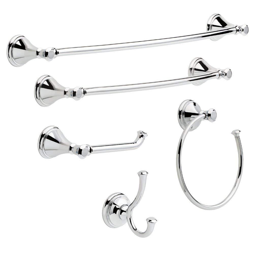 DELTA FAUCET DELTA FAUCET 79724 Cassidy 24-in Wall Mount Towel Bar Bath Hardware Accessory in Polished Chrome