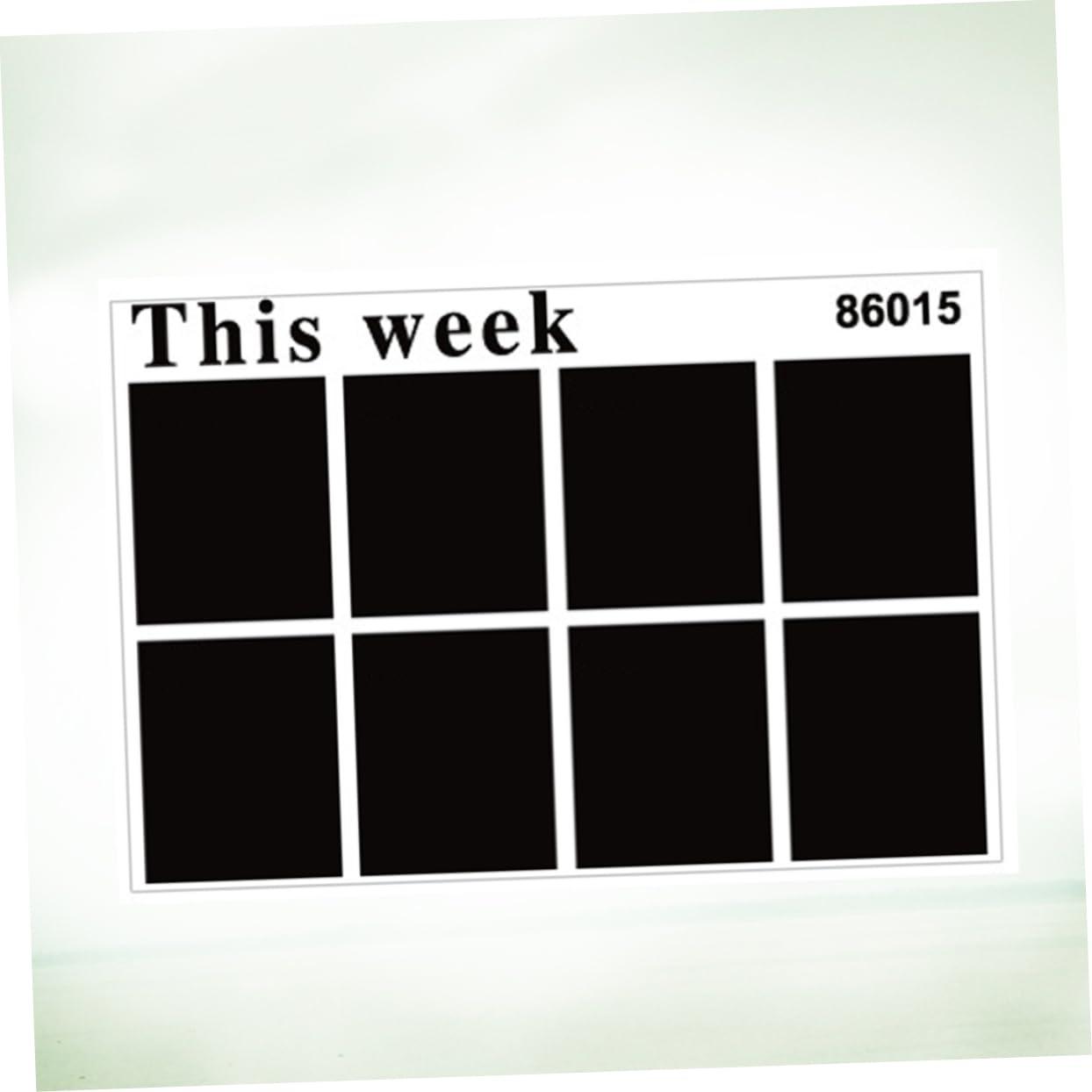 MAGICLULU MAGICLULU 2pcs Stick on Blackboard Kitchen Calendar Menu Chalkboard Chalk Board Calendar Chalkboard Stickers Monthly Planner Blackboard Weekly Menu Blackboard Peel Removable Mural