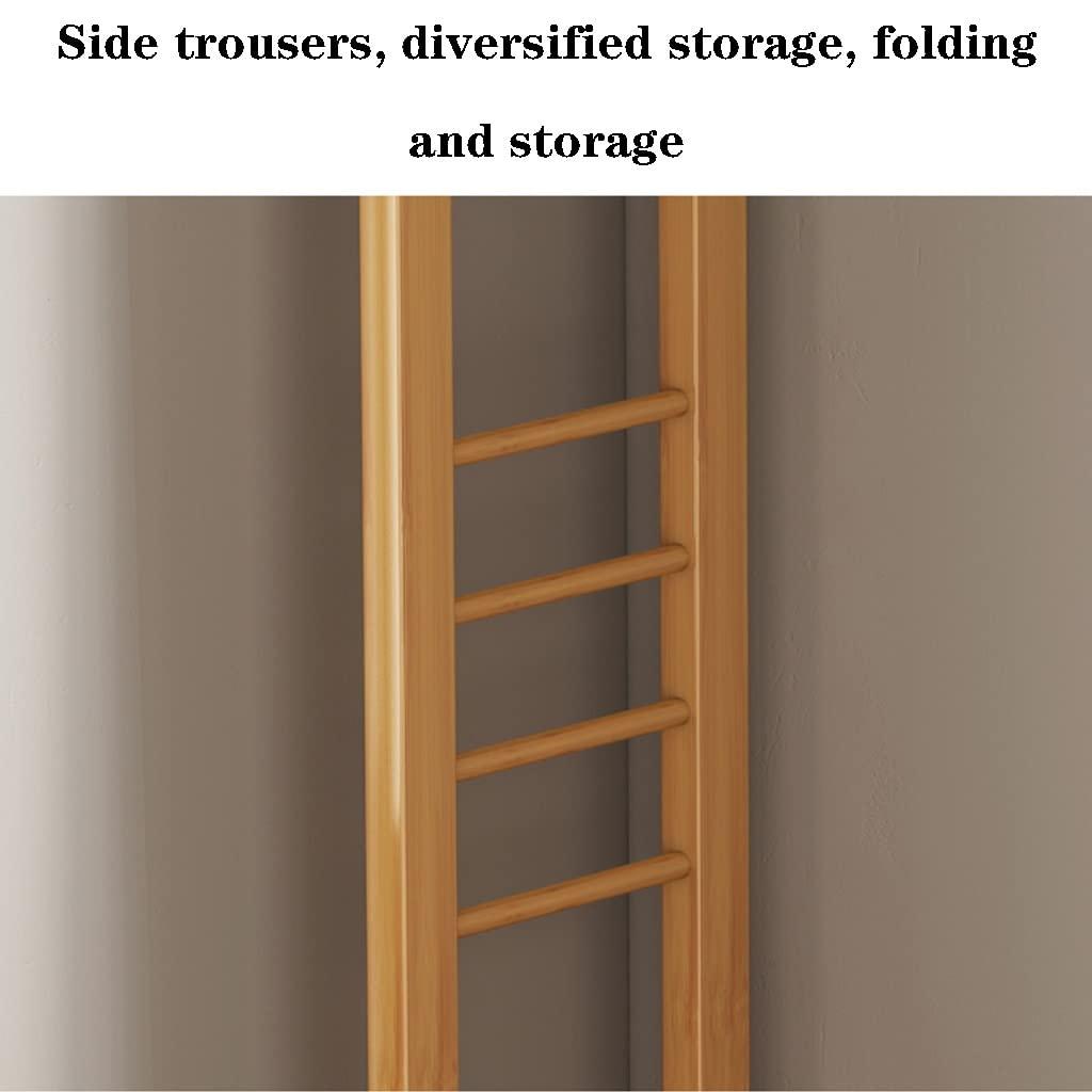 HomeLoft Basics Coat Tree Freestanding Bamboo Wood Garment Rack, Corner Clothes Hanging Rack, 50 * 36 * 162cm, Space Saver (Khaki)