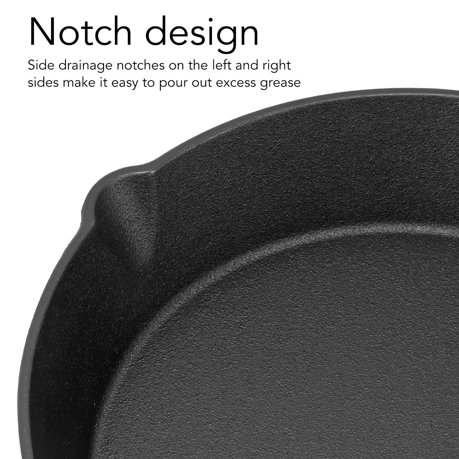 TANIQIACA TANIQIACA Cast Iron Nonstick Frying Pan, 3 Piece Frying Pan Set Mini Egg Pan, Grill Pan Set, Cast Iron Pot, Cast Iron Pan with Long Handle for Home 16 20 25cm
