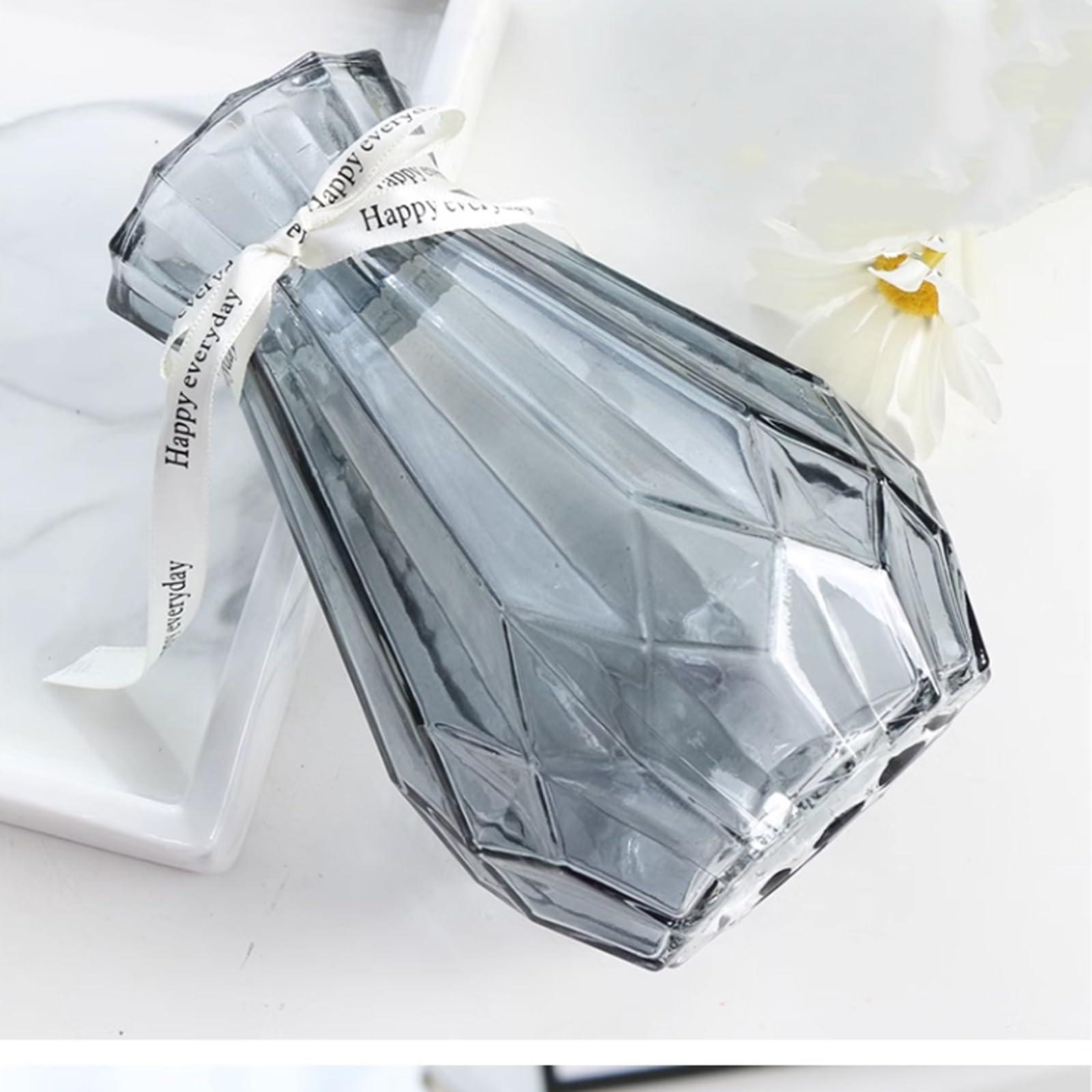 YUXING1205 YUXING1205 Vase Glass Vase Transparent Vase Home Flower Arrangement Living Room Decoration Simple Tabletop Glass Vase Flower Vase(04)