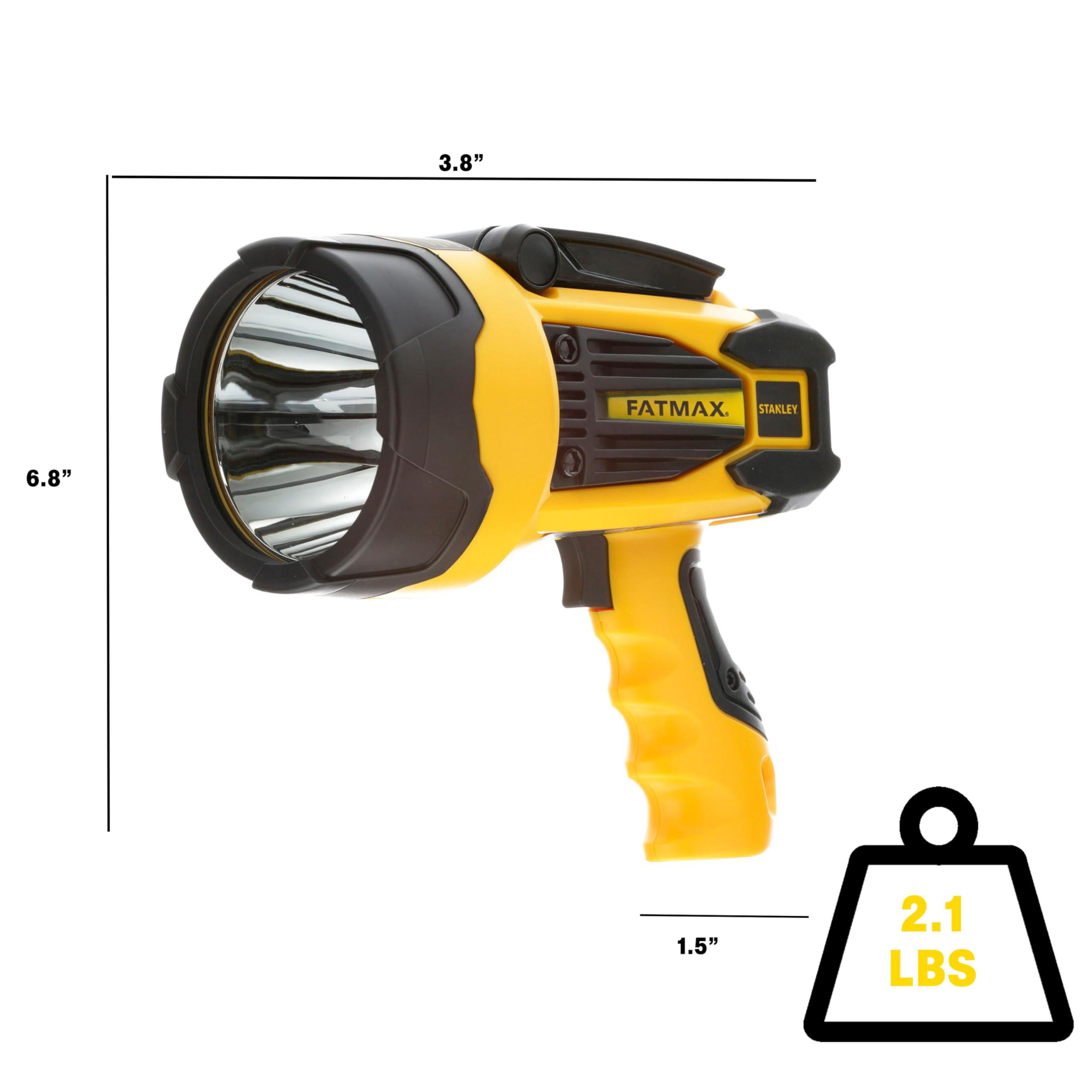 Stanley STANLEY FATMAX SL10LEDS Rechargeable 2200 Lumen Lithium Ion Ultra Bright LED Spotlight Flashlight with USB Power Charger