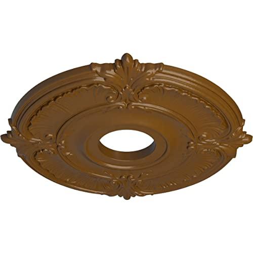 Ekena Millwork Ekena Millwork CM18ATSTF Attica Ceiling Medallion, 18\"OD x 4\"ID x 5/8\"P (Fits Canopies up to 5\"), Hand-Painted Smokey Topaz