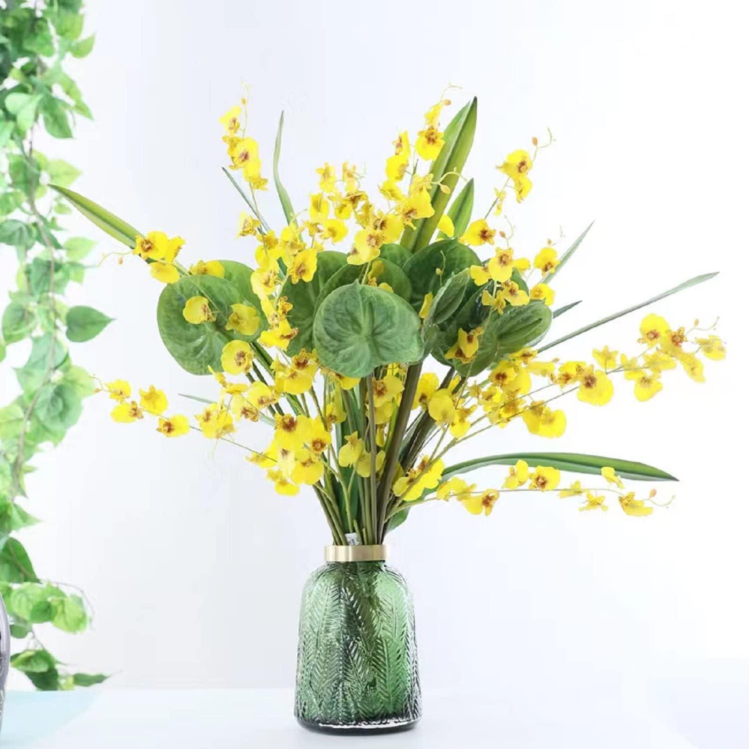 AtHomeYuyue AtHomeYuyue 22\" Artificial Anthurium Lily Flowers 3pcs Green Fake Tropical Flowers for Vase Bouquets Home Office Wedding DecorGreen