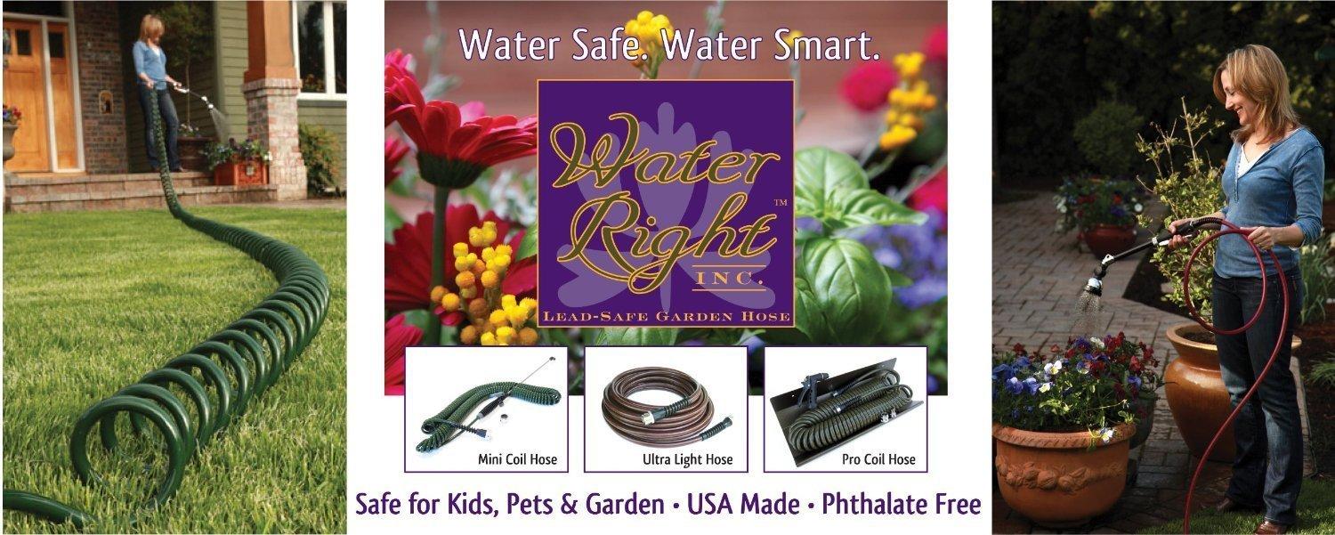 Water Right Water Right 500 Series Polyurethane Garden Hose, Drinking Water Safe, 25-Foot x 1/2-Inch, Olive