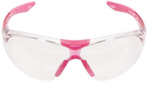 Elvex Elvex Delta Plus SG-18C-SLIM-PINK Avion SF Safety Glasses, Clear Lens with Pink Temple Tips, Slim Fit, Flexible, Abrasion Resistant, Anti Fog