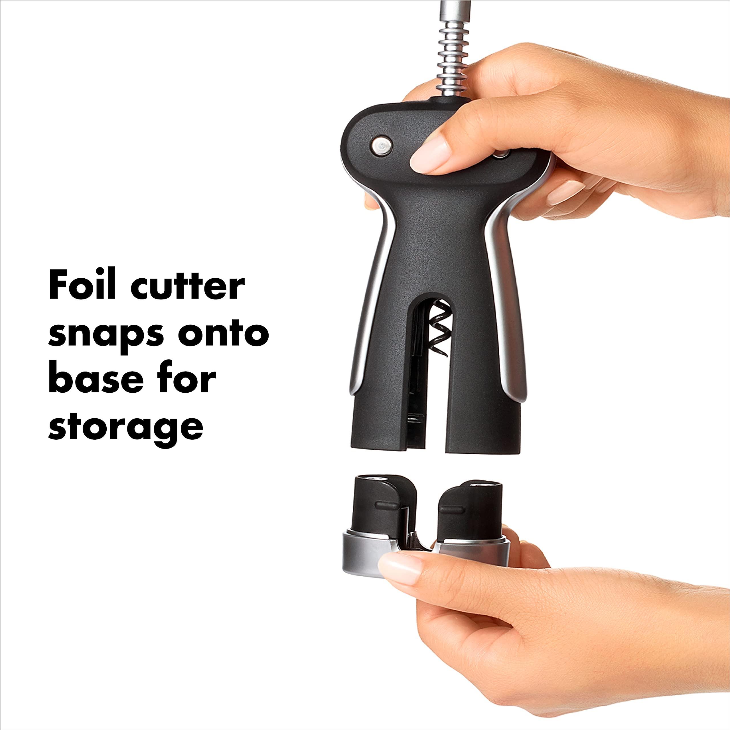 OXO OXO SteeL Winged Corkscrew with Removable Foil Cutter, INOXO.3113400ML