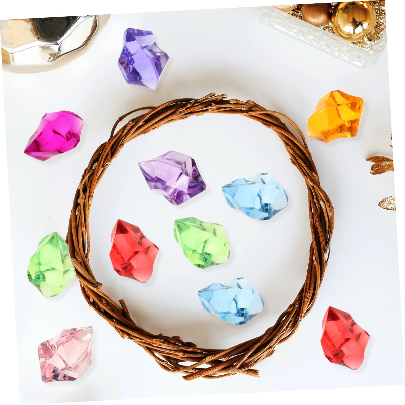 Didiseaon Didiseaon 1 Pack Plastic Ice Cubes Ice Cube Prop Fake Crushed Ice Rocks Clear False Ice Square Party Table Scatters Clear Vases for Flowers Faux Stone Ice Cubes Decor Banquet Table Irregular