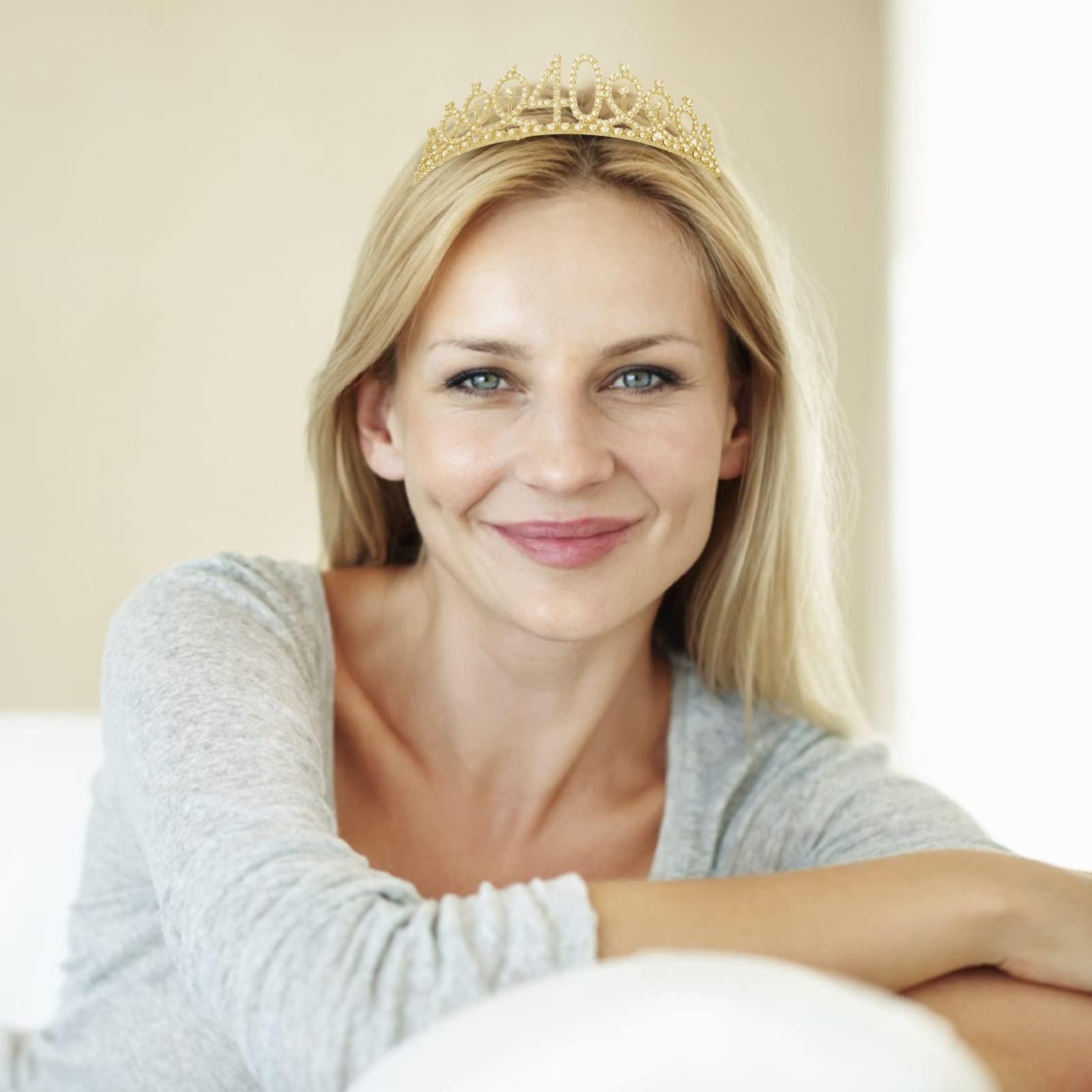 UVATAHONA UVATAHONA 21st Birthday Sash and Tiara, 21 & Fabulous Birthday Sash and Crown Set, Happy 21st Birthday Gifts for Party Favors Supplies and Decorations, Gold