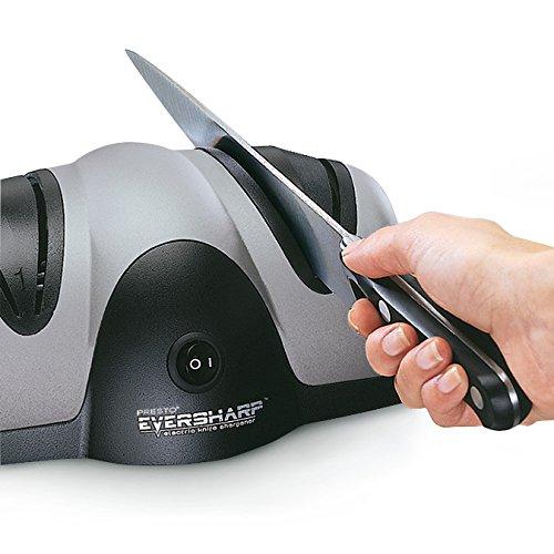 Presto Presto 08800 EverSharp Electric Knife Sharpener, 2-Stage System, Silver/Black