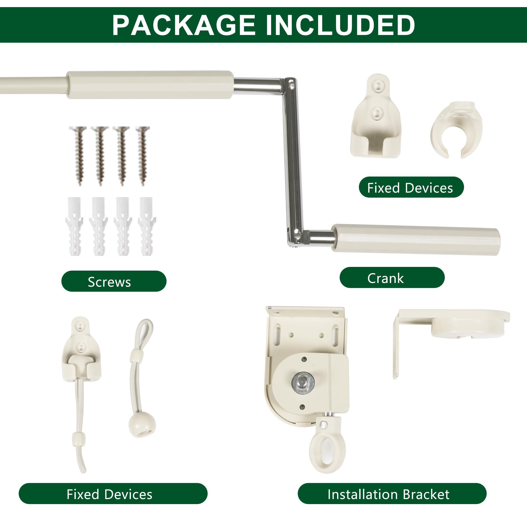 Doing-X Doing-X Outdoor Roller Shade for Patio Shades Roll up Exterior Blinds Cordless Wand Operation Privacy Screen Hand cranking Roller Shades for Porch Pergola Balcony,20" W x 30" H(5% Openness Gray)