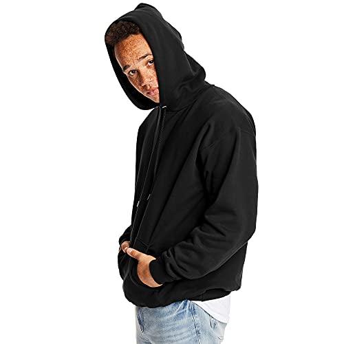 Hanes Hanes Men's Ultimate Cotton Heavyweight Pullover Hoodie Sweatshirt, Black, Large