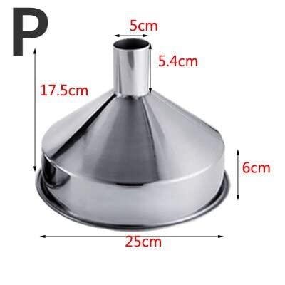 HOMEXO HOMEXO 304 Stainless Steel Funnel Large Household Oil Funnel Extra-Large Industrial Funnel 1pc (Color : P)
