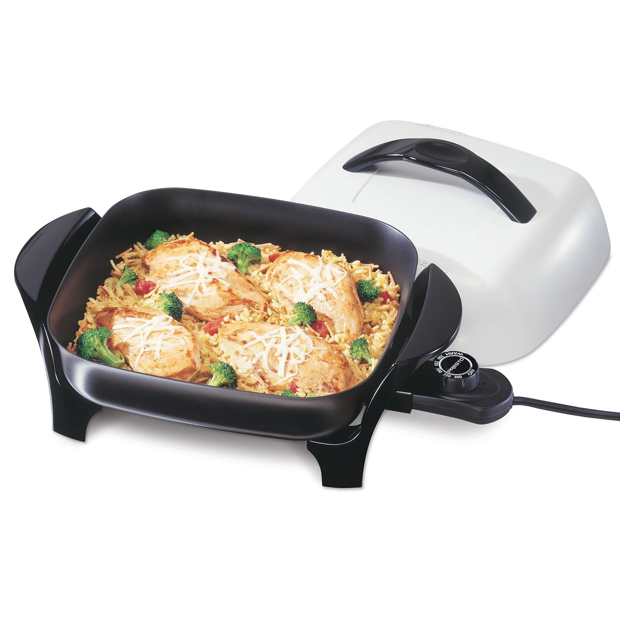 Presto Presto 06620 11-Inch Electric Skillet,Black/White