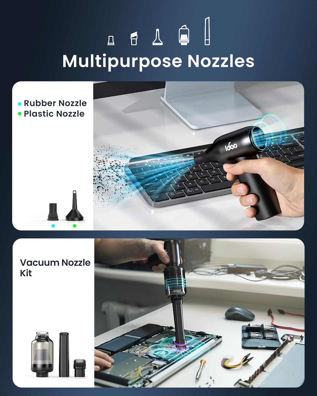 Airefina Airefina Deluxe Twin Air Mattress with Built-in Pump, Electric Compressed Air Duster