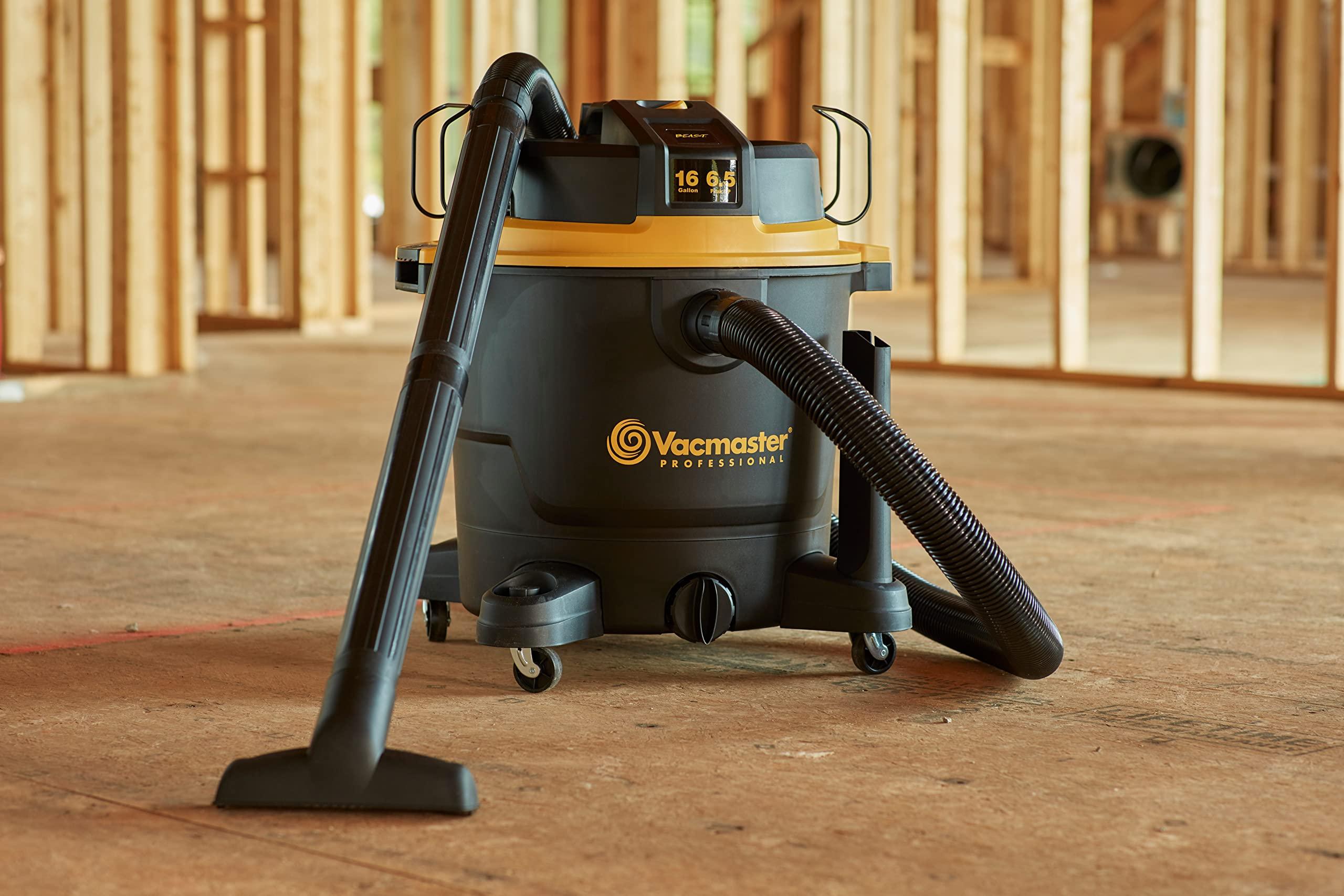 Vacmaster Vacmaster Professional - Wet/Dry Vac, 16 Gallon, Beast Series, 6.5 HP 2-1/2\" Hose (VJH1612PF0201), Black