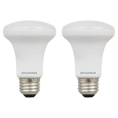 OSRAM SYLVANIA LED Flood R20 Light Bulb, 50W=5W, 10 Year, 325 Lumens, E26 Medium Base, Dimmable, 2700K, Soft White - 2 Pack (73993)