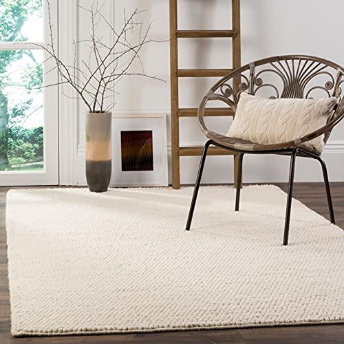 Safavieh SAFAVIEH Natura Collection Runner Rug - 2\'3\" x 8\', Silver, Handmade Wool, Ideal for High Traffic Areas in Living Room, Bedroom (NAT620C)