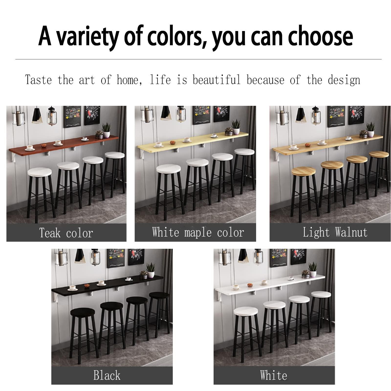 TCOYDS Folding table wall hanging home narrow long table wall hanging dining table folding kitchen wall hanging folding desk restaurant milk tea shop bar home/garden/event indoor/multifunctional simple ( Col