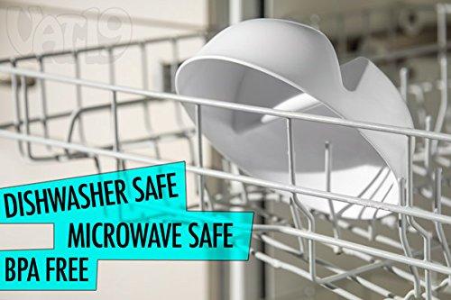 Just Solutions 3 Pack - Just Crunch Anti-Soggy Cereal Bowl - Keeps Cereal Crunchy | BPA Free | Microwave Safe | Ice Cream & Topping, Yogurt & Berries, Fries & Ketchup & More Red, White & Blue