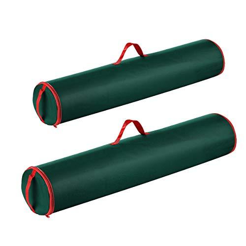 TINY TIM TOTES Tiny Tim Totes 83-DT5540 Premium 2-Pack | 40.5 inch Gift Wrapping Paper Storage Bag | Green, 2 Count