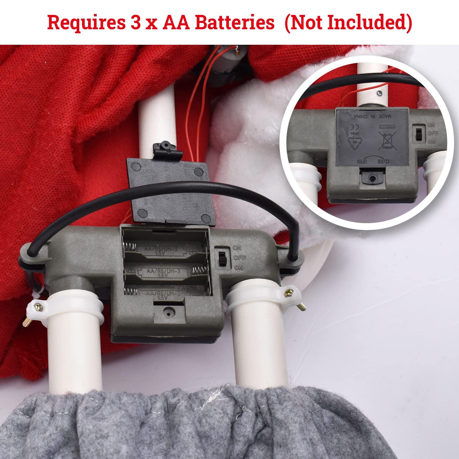 YardGrow YardGrow 3.6FT Christmas Animated Singing & Dancing Santa Life Size Santa Claus Xmas Decoration