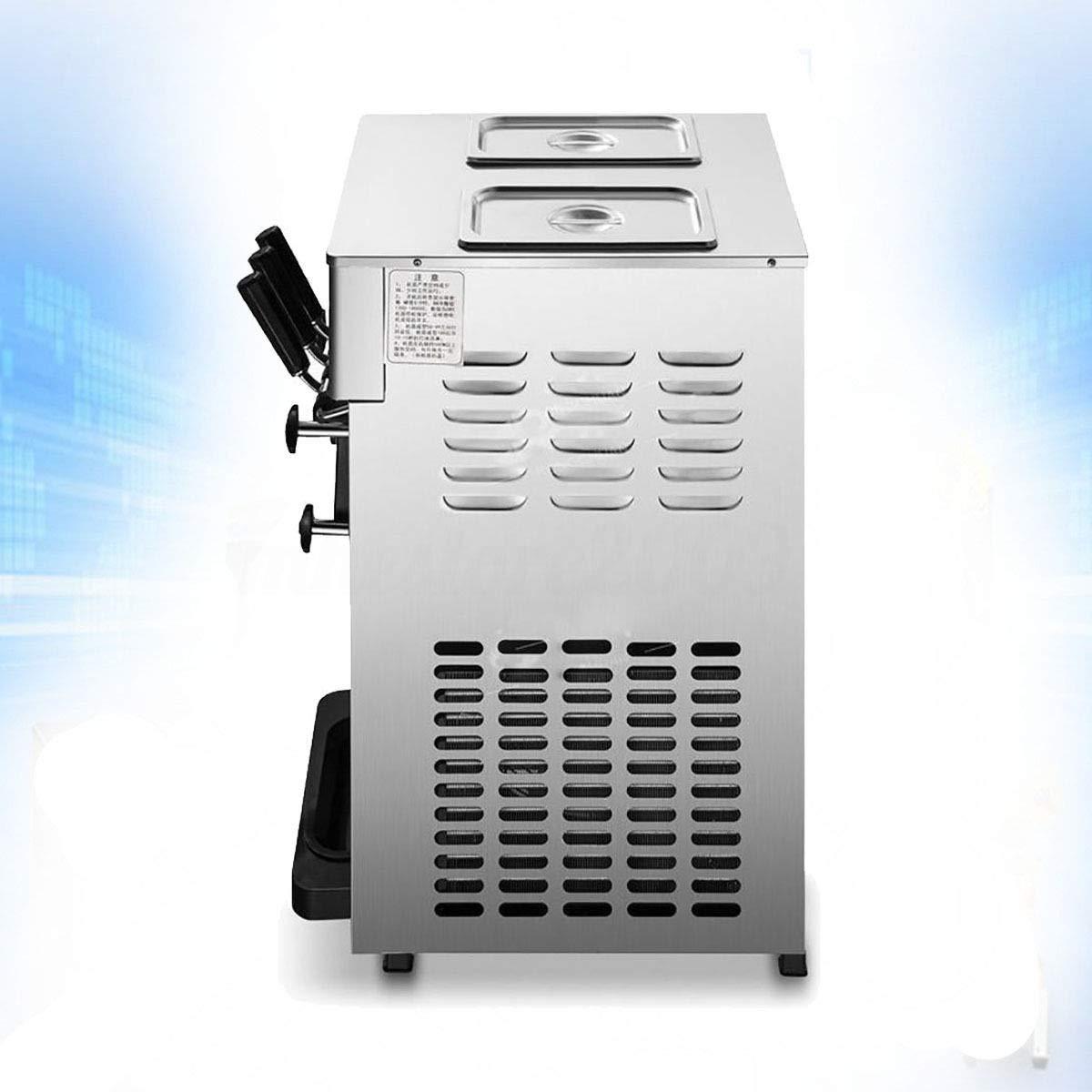 HayWHNKN HayWHNKN Commercial Soft Serve Ice Cream Machine 3 Flavor(2+1 flavor) Stainless Steel 18L/H 110V 1200W