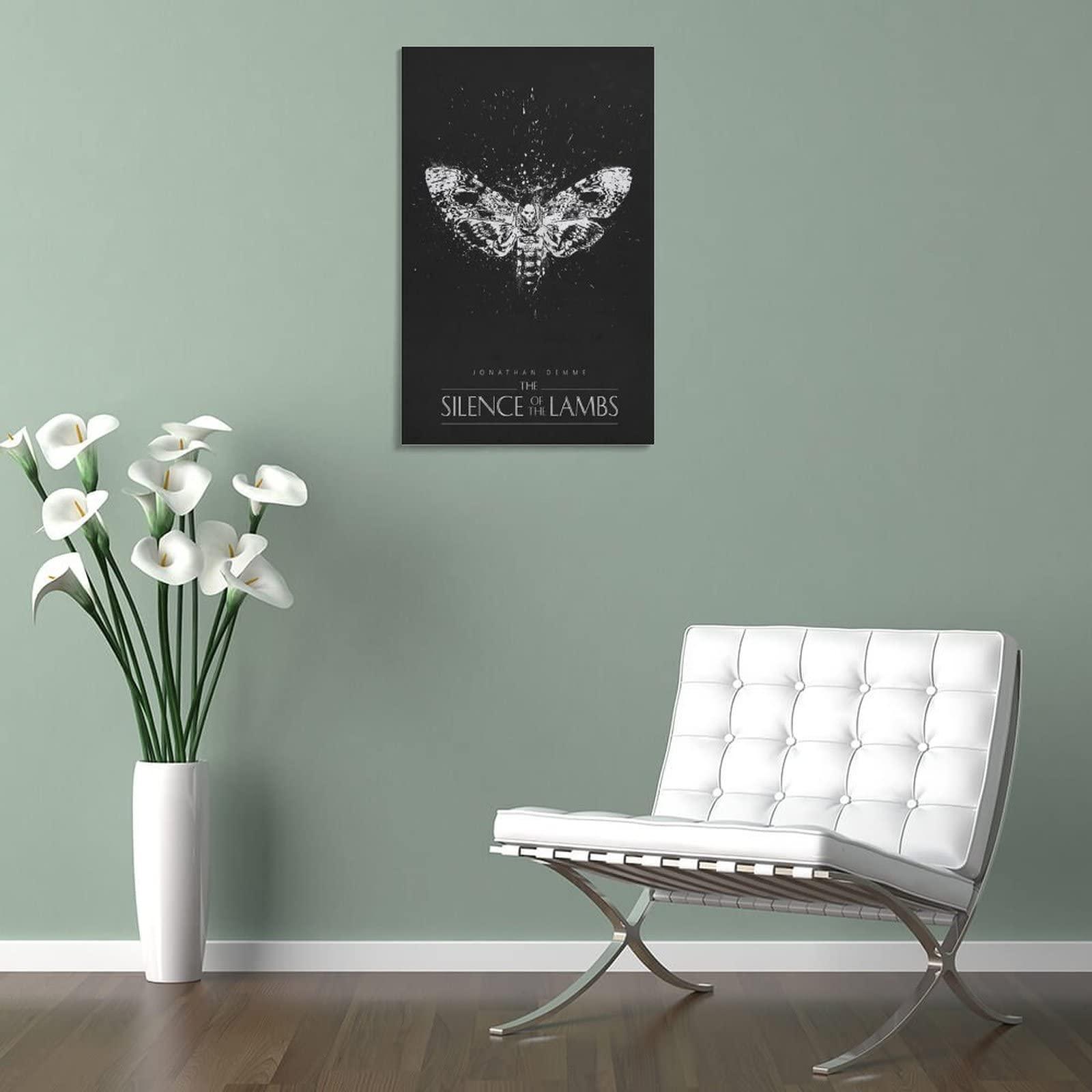HAUHAU The Silence of The Lambs Movie Poster (3) Art Poster Canvas Painting Decor Wall Print Photo Gifts Home Modern Decorative Posters Framed/Unframed 16x24inch(40x60cm)