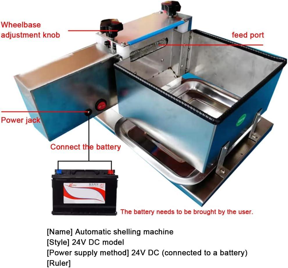 CANGMING CANGMING Electric Pea Bean Shelling Machine, Semi-automatic Beans Stripper Sheller Pea Peeler Machine, Stainless Steel Bean Sheller Machine for Peas, Soy, Beans, Edamame., Blue