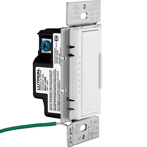 Lutron Lutron Maestro LED+ Dimmer Switch Kit for Dimmable LED, Halogen and Incandescent Bulbs, 150W/3-Way or Multi-Location, MACL-153M-RHW-WH, White