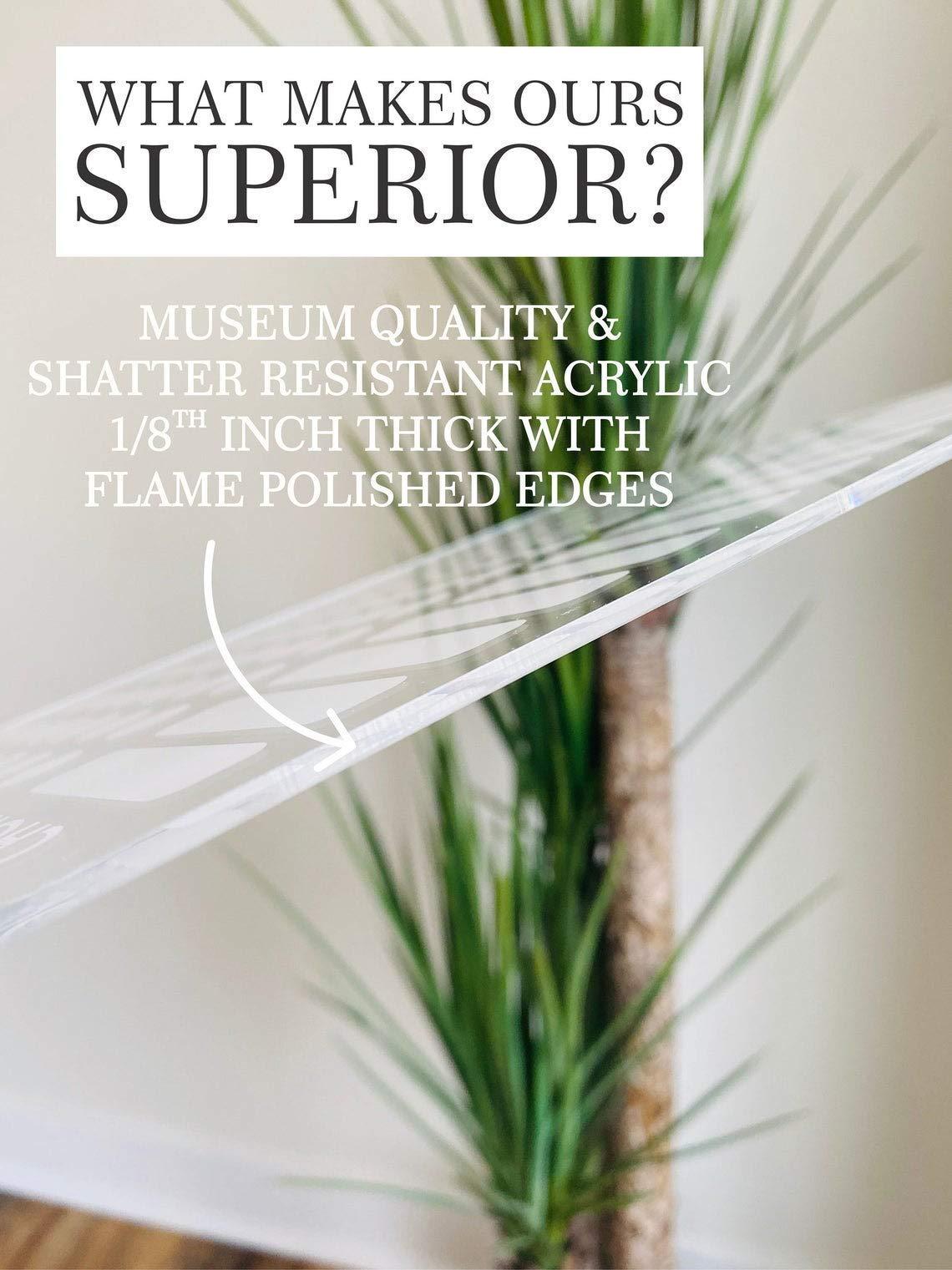 1801andco Large Clear Acrylic Notes Board for wall | Dry-Erase Message White Board Calendar Wall Mounted Office Home Family Organization Tools Must Haves School Kids Adult Mom Teen Monthly Weekly ADHD Tools