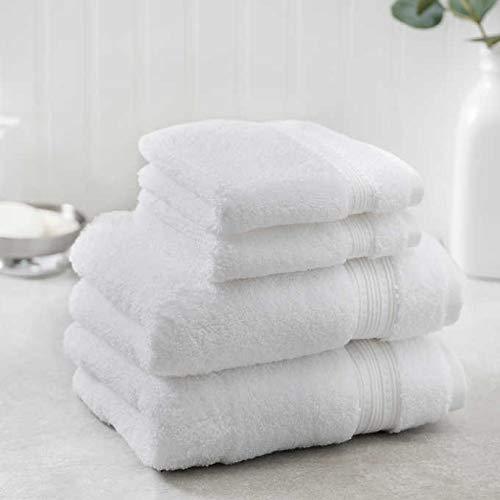 Charisma Charisma Hygro Cotton Towel Set | 6 Pieces (White) - 2 Luxury Bath Sheets, 2 Hand Towels & 2 Washcloths
