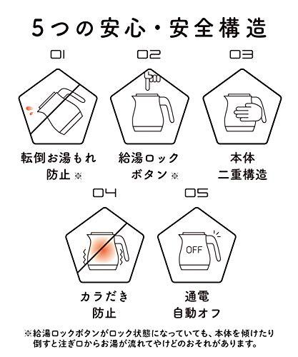 Tiger Tiger Thermos Electric Kettle 800ml White Wakuko PCF-G080-W Tiger