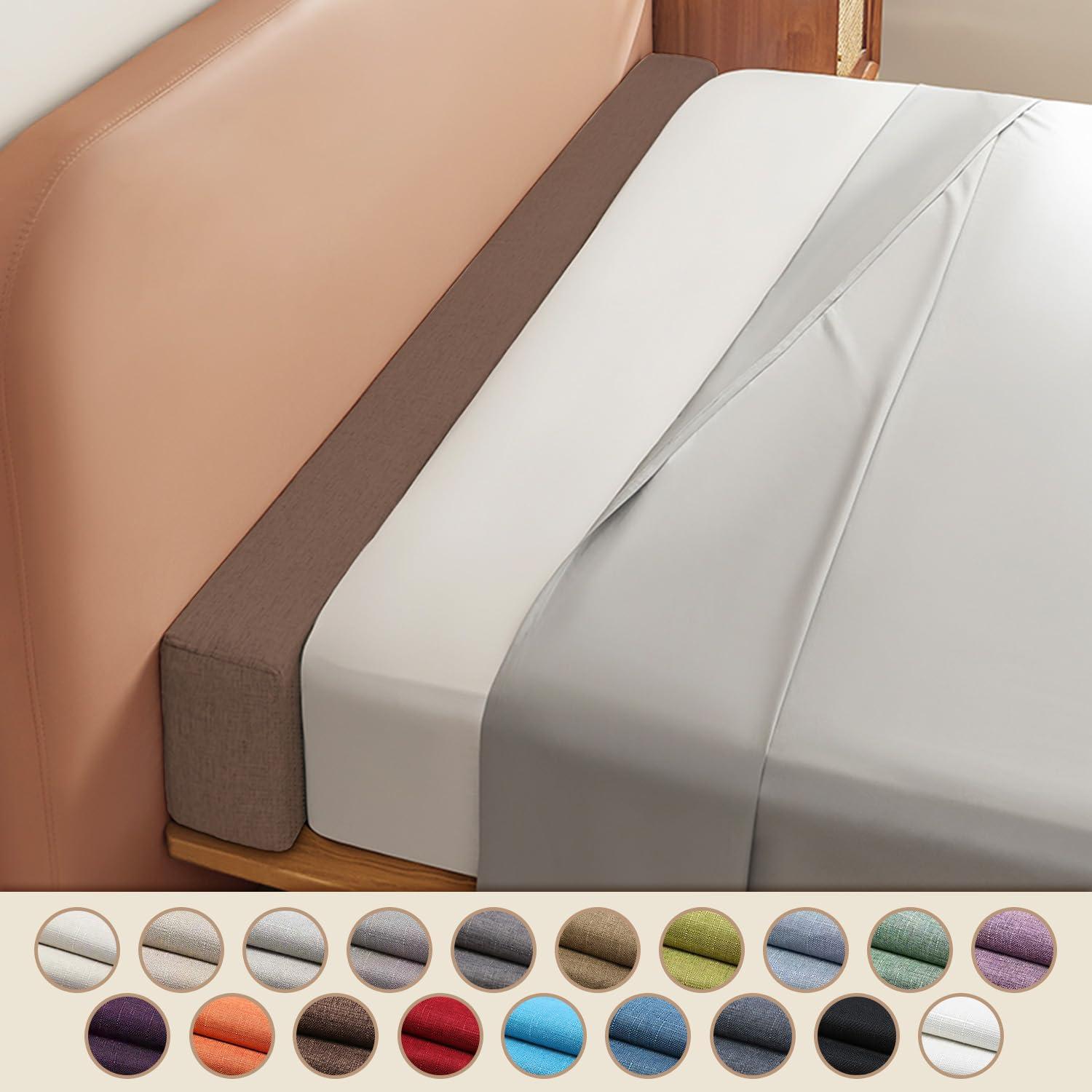 DQWJYYDS DQWJYYDS Bed Gap Filler Mattress Extender 39x4x12in(LxWxH) Mattress Gap Filler Headboard Pillow Close Gap Between Mattress Headboard and Wall for Full/Twin/Queen/Cal King/King Bed,Coffee