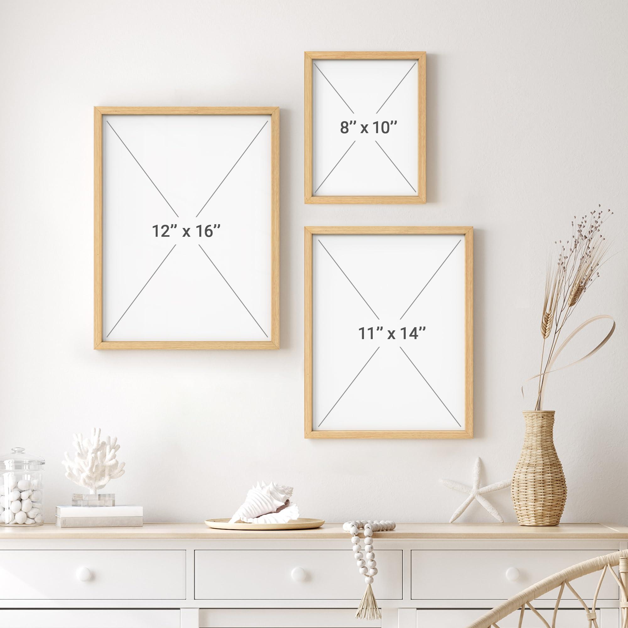 SIGNLEADER SIGNLEADER Framed Wall Art Print Clouds Autumn Mountain Forest Landscape Nature Illustration Decorative Country/Farmhouse Rustic Cozy Zen for Living Room, Bedroom, Office - 8\"x10\" Natural