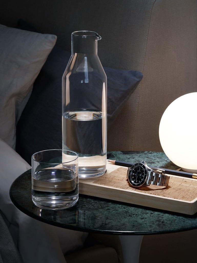 LSA International LSA International Plateau Carafe and Tumbler 11, Set of 3, Luxury Elegant Drinking Glassware with Natural Ash Organization Tray