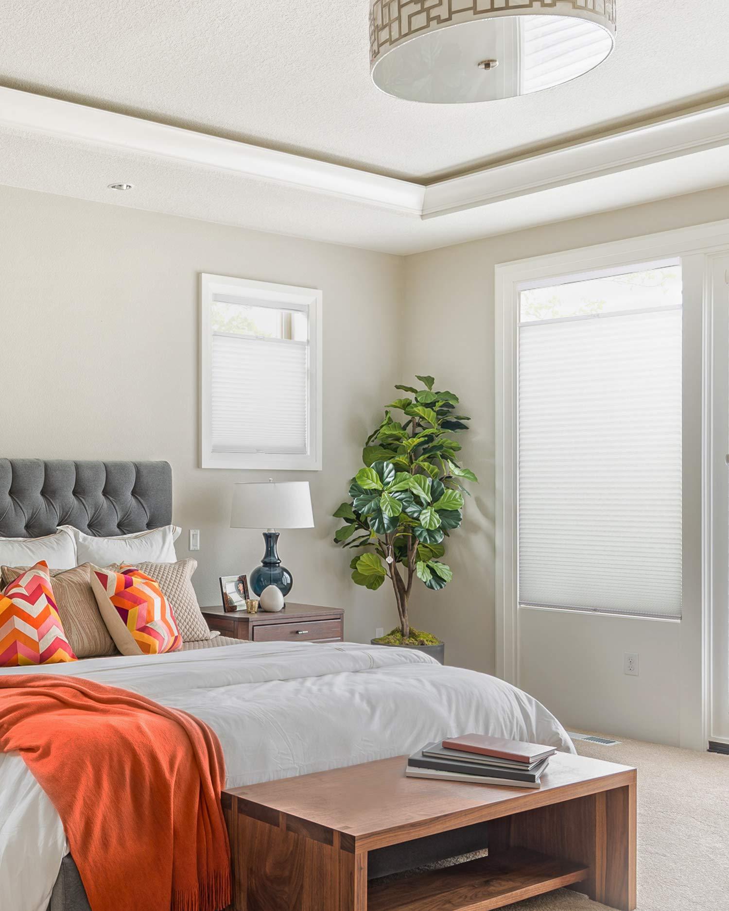 CHICOLOGY Custom Made Cordless Cellular Shades, Cotton (Privacy & Light Filtering) Inside Mount,W:44" xH:48"