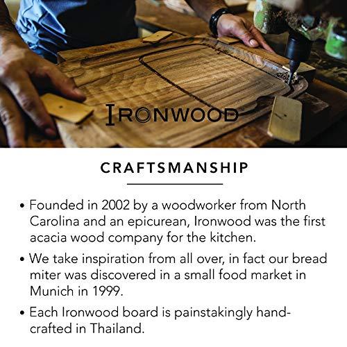 Ironwood Gourmet Ironwood Gourmet 28218 Square Charleston End Grain Chef's Board , Acacia Wood 14" Square