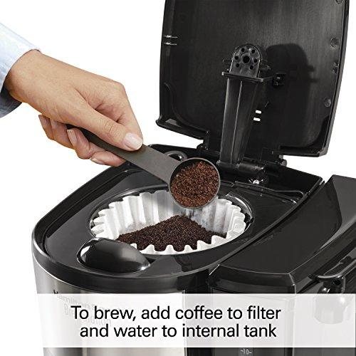 Hamilton Beach Hamilton Beach 12-Cup Coffee Maker, Programmable BrewStation Dispensing Coffee Machine, Black - Removable Reservoir (47900)