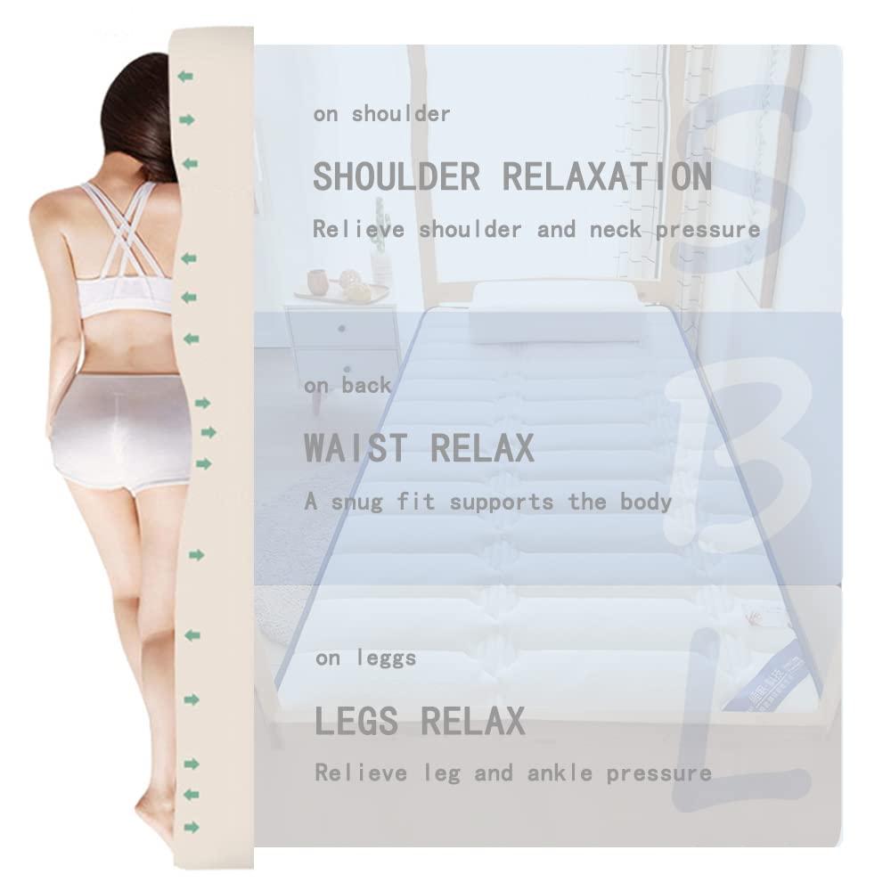 HomeLoft Basics Futon Mattress Padded Japanese Floor Mattress Roll Up Tatami Mat Portable Sleeping Pad Bed Mattress Topper for Camping Tent Road Trip Guest Room Student Dormitory,White 5cm,Full