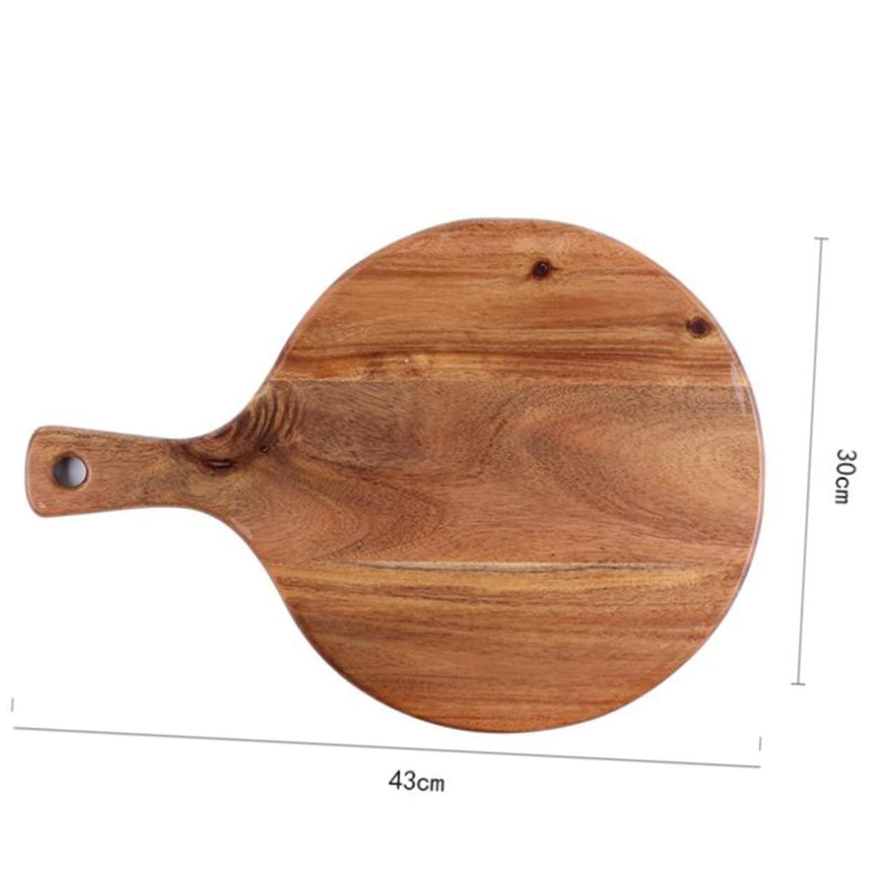 PRETYZOOM PRETYZOOM 1pc Pizza Platter Fruit Platter Pizza Paddle Spatula Steak Dish Plate Platter Food Serving Tray Breakfast Bread Tray Round Tray Cheese Serving Tray Pizza Tray Saucer Wooden Coffee