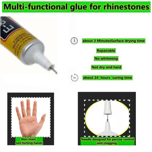YiJieWZT YiJieWZT E-8000 Adhesive Multi-Function Glues,Super Glue Suitable for Phone Screen Repair,Wooden,Jewelery (15ML2packs)