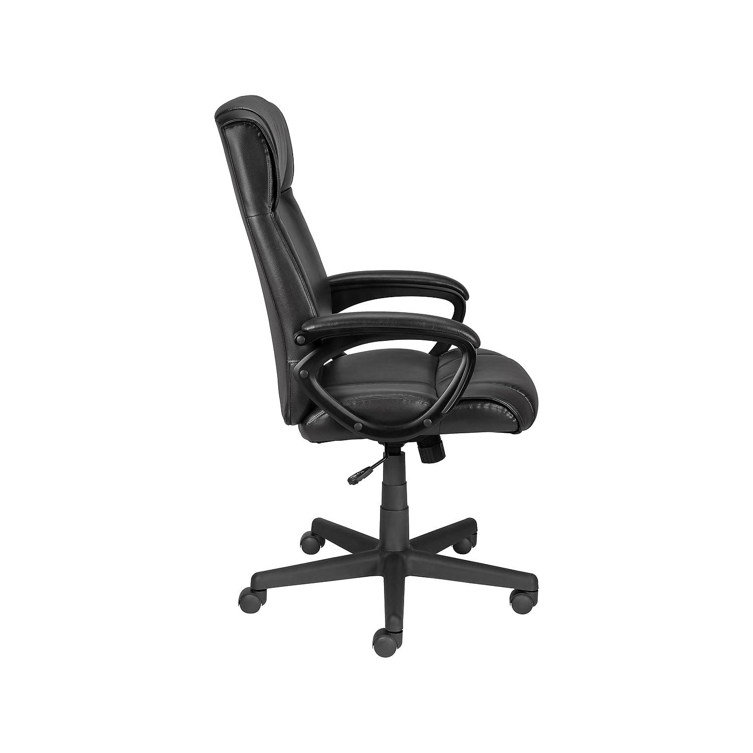 STAPLES STAPLES Turcotte Luxura High Back Executive Chair, Black