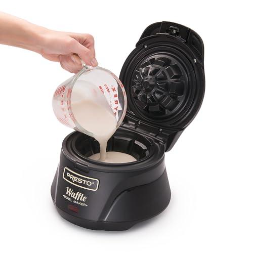 Presto Presto 03500 Belgian Waffle Bowl Maker,Black, 9.3 x 8.25 x 5.25 inches