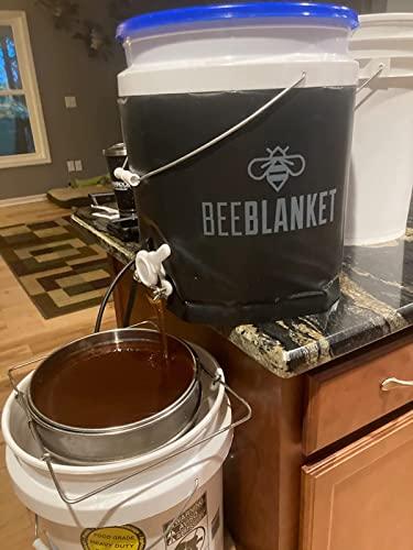 Powerblanket Powerblanket BB05GV Bee Blanket Honey Heater, 5 gal Pail Heater with Cutout for Gate Valve, Charcoal Gray