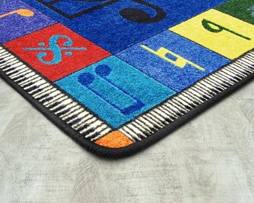 Joy Carpets Joy Carpets Note Worthy Elementary Rug, Multi, 7'8" x 10'9"